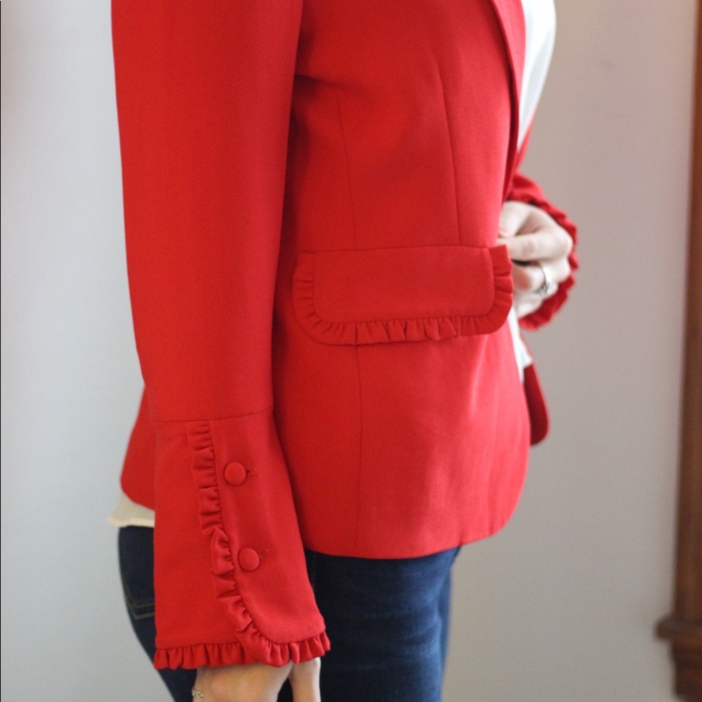 Essentiel Antwerp Red Blazer - Picture 5 of 7